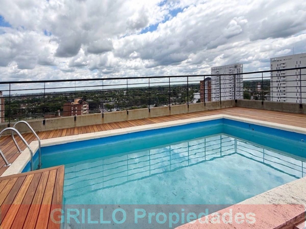 Pileta en la terraza. de Montes de Oca 541. Departamento de dos ambientes, Pileta, SUM con parrillas, Excelente vista.